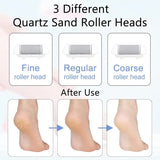 Blue Rechargeable Electric Foot File Callus Remover with LED Display and USB Charging - Top-Down View