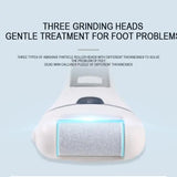 Blue Rechargeable Electric Foot File Callus Remover with LED Display and USB Charging - 45-Degree Angle