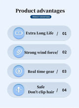 2PCS Pink Leafless Hanging Neck Fan - Rechargeable Portable Hands-Free Cooling Fan with 3 Speeds - Top-Down View