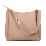 Khaki 2-Piece Women's Bucket Bag Set - Vintage Large Capacity Shoulder Tote & Crossbody Bag (Commuter Style)
