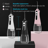 L10 Black Portable Handheld Electric Water Flosser - Rechargeable Teeth Cleaner for Home Use - Front View
