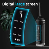 L13 White Portable Electric Water Flosser - Handheld Teeth Cleaner, USB Rechargeable, Deep Oral Irrigator - Side View