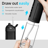 L13 White Portable Electric Water Flosser - Handheld Teeth Cleaner, USB Rechargeable, Deep Oral Irrigator - 45-Degree Angle