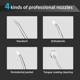 L13 Black Portable Electric Water Flosser - Handheld Teeth Cleaner, USB Rechargeable, Deep Oral Irrigator - 45-Degree Angle