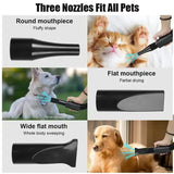 Pet Hair Dryer with Multiple Nozzles - Powerful and Quiet for Dogs and Cats (Yellow) - 45-Degree Angle