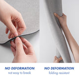 Blue Bathroom Floor Mat Set - U-Shaped Toilet Mat 50*50cm & Rectangular 60x90cm Mat for Bathroom - Side View