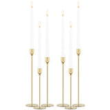 Minimalist White Metal Candle Holder Set - 3-Piece Romantic Candle Cup Set for Living Room Decor, Elegant Dinner Table Accent - Side View