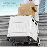 Nordic Grey Climbing Wheel Folding Cart - Compact and Durable for Outdoor Camping and Picnics - Top-Down View