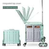 Nordic Green Climbing Wheel Folding Cart - Compact and Durable for Outdoor Camping and Picnics