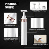 3-in-1 Electric Hair Removal Trimmer - Rechargeable Grooming Kit - Front View