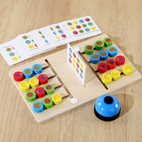 Children's Wooden CPCCE Interactive Fruit Recognition Two-Player Strategy Game - Fun Educational Toy for Preschoolers - Front View