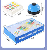 Children's Wooden CPCCE Interactive Fruit Recognition Two-Player Strategy Game - Fun Educational Toy for Preschoolers - Top-Down View