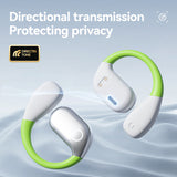 White M82 Transparent OWS Wireless Bluetooth Earphones - Clear Sound, Comfortable Over-Ear Fit - Top-Down View