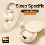White M73 Noise-Cancelling Bluetooth Earphones - Wireless, Bluetooth 5.4, Mini In-Ear Design, Ultra Long Battery Life - Side View