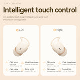 White M73 Noise-Cancelling Bluetooth Earphones - Wireless, Bluetooth 5.4, Mini In-Ear Design, Ultra Long Battery Life - Top-Down View
