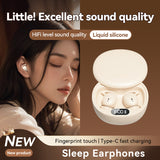 White M73 Noise-Cancelling Bluetooth Earphones - Wireless, Bluetooth 5.4, Mini In-Ear Design, Ultra Long Battery Life - 45-Degree Angle
