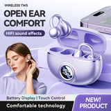 Black M97 Spherical OWS Plated Over-Ear Bluetooth Earphones - Stylish Design, Superior Sound Quality, Comfortable Fit - Side View