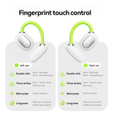 Black M80 Transparent OWS Over-Ear Bluetooth Earphones - Wireless, Clear Sound, Stylish Design - Top-Down View