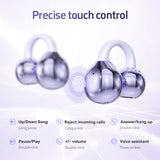 Black M108 Spherical OWS Over-Ear Bluetooth Earphones - Stylish Design, Premium Sound, Wireless Convenience - Side View
