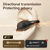 Black Dolphin M66 Clip-on Bluetooth Earphones - Wireless, 8+ Hours Battery, 15m Transmission Range, Durable PC+ABS Material - Top-Down View
