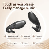 Black Dolphin M66 Clip-on Bluetooth Earphones - Wireless, 8+ Hours Battery, 15m Transmission Range, Durable PC+ABS Material - 45-Degree Angle