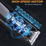 Men's Electric Hair Removal Trimmer - Smart Digital Display, Rechargeable Private Area Shaver, Model PR-8003 - 45-Degree Angle