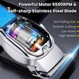 Professional Hair Clippers Cordless Trimmer Beard Cutting Machine Barber Best Gift - Top-Down View