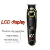 KM-696 5-in-1 Multifunctional Hair Clipper - Electric Hair Trimmer, Shaver & Nose Hair Trimmer Set - Top-Down View