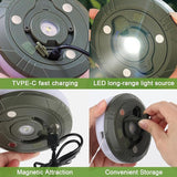 L828-10m LED Color Camping Light with Tape Measure & 2000mAh Battery - Super Long Battery Life, Multi-Function Tent, Emergency & Ambient Light - Front View