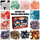 Dowmoo Christmas Advent Calendar Mineral Blind Box - 24-Box Countdown Calendar, Toy Surprise Gift - Top-Down View