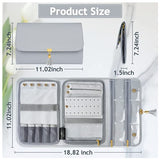 Foldable Jewelry Storage Travel Organizer - Portable Multi-Compartment Jewelry Case for Rings, Earrings, and More - Front View