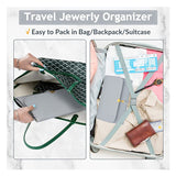 Foldable Jewelry Storage Travel Organizer - Portable Multi-Compartment Jewelry Case for Rings, Earrings, and More - Top-Down View