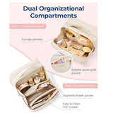 Pink Travel Makeup Organizer - Portable Cosmetic Storage Box for Toiletries and Cosmetics - Front View