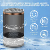Transparent USB-Powered Automatic Makeup Brush Cleaner - Fast, Hygienic, and Easy-to-Use Brush Cleaning Machine - Front View