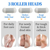 017 White Electric Foot Callus Remover - Rechargeable Waterproof Pedicure Tool with Automatic Dead Skin Removal - Top-Down View