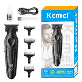 Kemei KM-2269 Professional Hair Clipper - Cordless Electric Hair Trimmer for Precision Haircutting and Styling - Front View