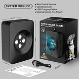 Ultrasonic Dog Bark Control Device – Smart Outdoor Anti-Bark and Dog Repellent Trainer - Top-Down View