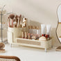 White Cosmetic Organizer - Rotating Desktop Makeup Brush Holder with Large Capacity Storage