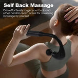 Electric Deep Tissue Massage Gun – Handheld Back and Muscle Relaxation Massager with Adjustable Speed and Attachments - Side View