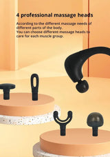 Electric Deep Tissue Massage Gun – Handheld Back and Muscle Relaxation Massager with Adjustable Speed and Attachments - 45-Degree Angle