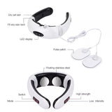 Neck Massager with Pulse Therapy - Intelligent Cervical Massage Device for Pain Relief and Relaxation - Top-Down View