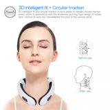 Neck Massager with Pulse Therapy - Intelligent Cervical Massage Device for Pain Relief and Relaxation - 45-Degree Angle