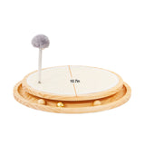 Wooden Interactive Cat Toy – Spinning Track & Wand Toy, Engaging Pet Toy for Cats, Fun Play and Exercise - Rear View