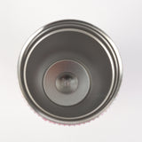 Diamond-Inlaid Insulated 304 Stainless Steel Cup with Straw - Double-Walled, Rhinestone Coffee Mug, Gift Cup for Beverages - Top-Down View