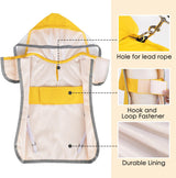 XXL Orange Reflective Adjustable Pet Raincoat with Hood - Waterproof Dog Jacket, Adjustable Dog Poncho for Outdoor Protection - Rear View