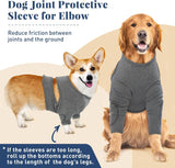 XXXL Pet Front Leg Protective Sleeve - Elastic Dog Leg Guard for Post-Surgery Protection, Prevents Licking and Biting - 45-Degree Angle