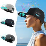 Dark Gray Wireless Speaker Hat - Bluetooth 5.4 Baseball Cap with Dual Speakers for Outdoor Sports and Music, Hands-Free Audio Experience - Side View