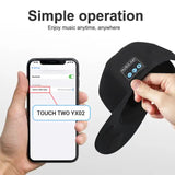 Dark Gray Wireless Speaker Hat - Bluetooth 5.4 Baseball Cap with Dual Speakers for Outdoor Sports and Music, Hands-Free Audio Experience - Top-Down View