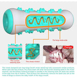 Blue Dog Squeaky Toys For Aggressive Chewers, Tough Toothbrush Dog Chew Toy, Nearly Indestructible Rubber Toys For Pet Training, Teeth Cleaning, Playing And Chewing For Medium & Large Breeds - Side View