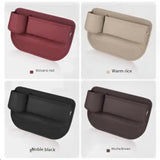 Black-right Car Seat Gap Storage Box - Practical Car Organizer, Gap Filler for Easy Access and Extra Storage - Top-Down View